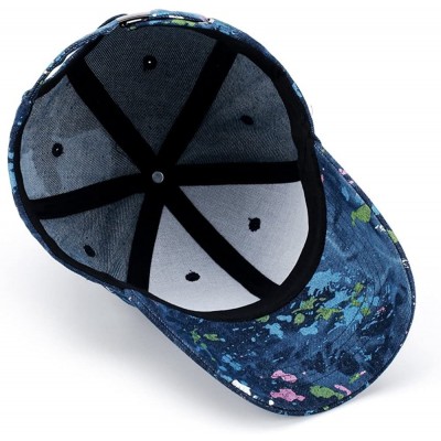 Baseball Caps Unisex Fashion Colorful Baseball Cap Freestyle 100% Denim Adjustable Sports Hat - Multicolour1 - C6184ACEO4U $1...