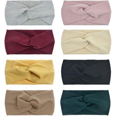 Headbands 8 Pack Women's Headbands Headwraps Hair Bands Bows Hair Accessories - ZD 8 Pack Ribbing - C01922SK8LE $15.65