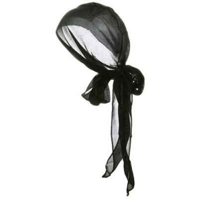 Headbands Large Satin Wrap - Black - CM120ZR0KEF $10.97