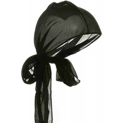 Headbands Large Satin Wrap - Black - CM120ZR0KEF $10.97