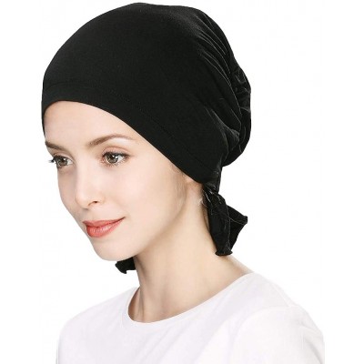 Skullies & Beanies Soft Chemo Caps Turbans Sleep Hat for Women Head Wraps Cancer Headwear Beanies Patient Hairloss 55-60cm - ...