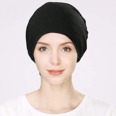 Skullies & Beanies Soft Chemo Caps Turbans Sleep Hat for Women Head Wraps Cancer Headwear Beanies Patient Hairloss 55-60cm - ...