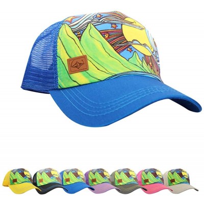 Baseball Caps Trucker Hats for Women - Snapback Woman Caps in Lively Colors - Makana - Ocean - CC18Y93A7LL $25.09