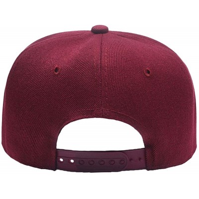 Baseball Caps Snapback Personalized Outdoors Picture Baseball - Wine Red - C618I8A2YKL $11.64