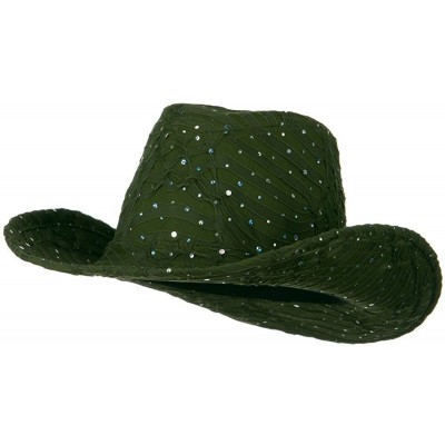 Cowboy Hats Glitter Cowboy Hat - Olive - C2116S2XU03 $28.42