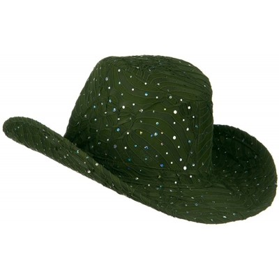 Cowboy Hats Glitter Cowboy Hat - Olive - C2116S2XU03 $28.42
