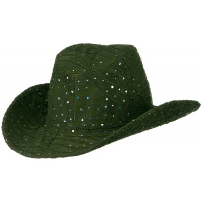 Cowboy Hats Glitter Cowboy Hat - Olive - C2116S2XU03 $28.42