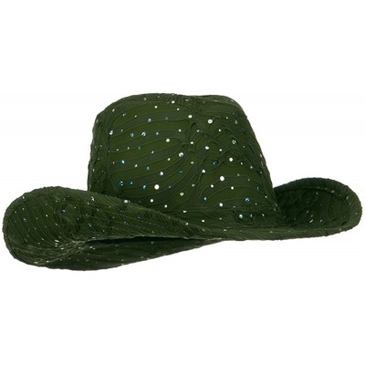 Cowboy Hats Glitter Cowboy Hat - Olive - C2116S2XU03 $28.42