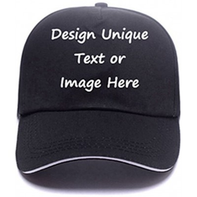 Baseball Caps Custom Hat Print Design Fashion Men Women Trucker Hats Adjustable Snapback Baseball Caps - Black - CI18G8ZXYZL ...