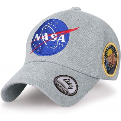 Baseball Caps NASA Meatball Logo Embroidery Baseball Cap Apollo 13 Patch Trucker Hat - Grey - CX189O67073 $23.53