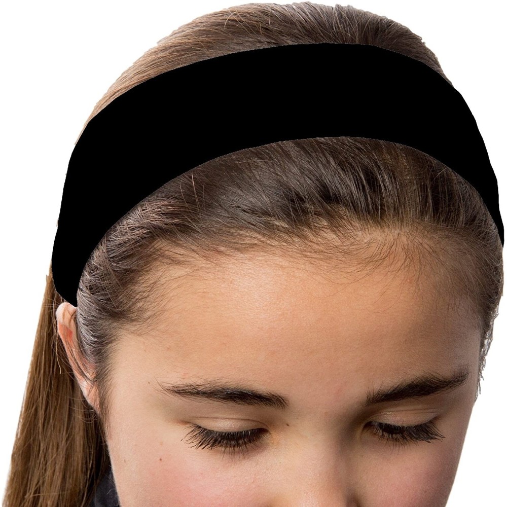 Headbands 1 DOZEN 2 Inch Wide Cotton Stretch Headbands OFFICIAL HEADBANDS - Available - CG11QNR6OJ7 $13.87