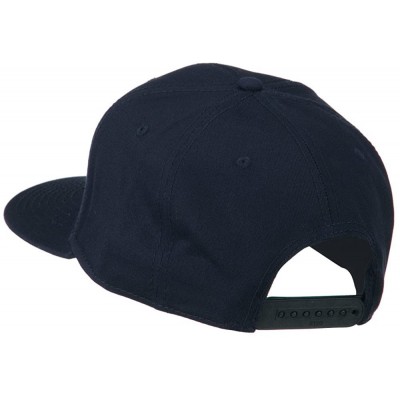 Baseball Caps Superior Cotton Twill Flat Bill Snapback Prostyle Cap - Navy - C311LBM6PU7 $12.63