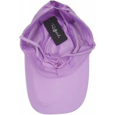 Sun Hats UPF 50+ Sun Hat with Neck Flap Removable Multifunction Outdoor Sport Summer Cap - Lilac - CX184QQRSXH $12.06