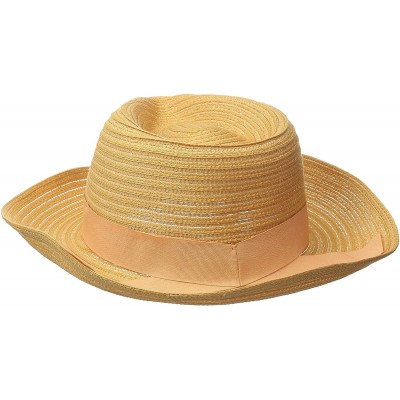 Sun Hats Women's Avanti Packable Fedora Sun Hat with Memory Wire- Rated UPF 30 for UV Protection - Tan - CJ128ZTAH3N $37.63