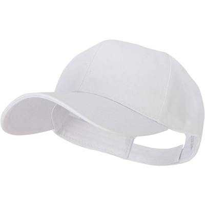 Baseball Caps New Big Size Deluxe Cotton Cap - White - C818A58OYWH $23.15