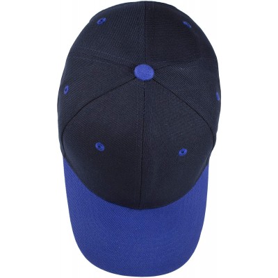 Baseball Caps Plain Baseball Cap Adjustable Back Strap 3 PC - Navy Royal - C518S03LWW4 $11.31