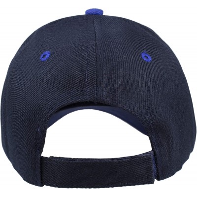 Baseball Caps Plain Baseball Cap Adjustable Back Strap 3 PC - Navy Royal - C518S03LWW4 $11.31