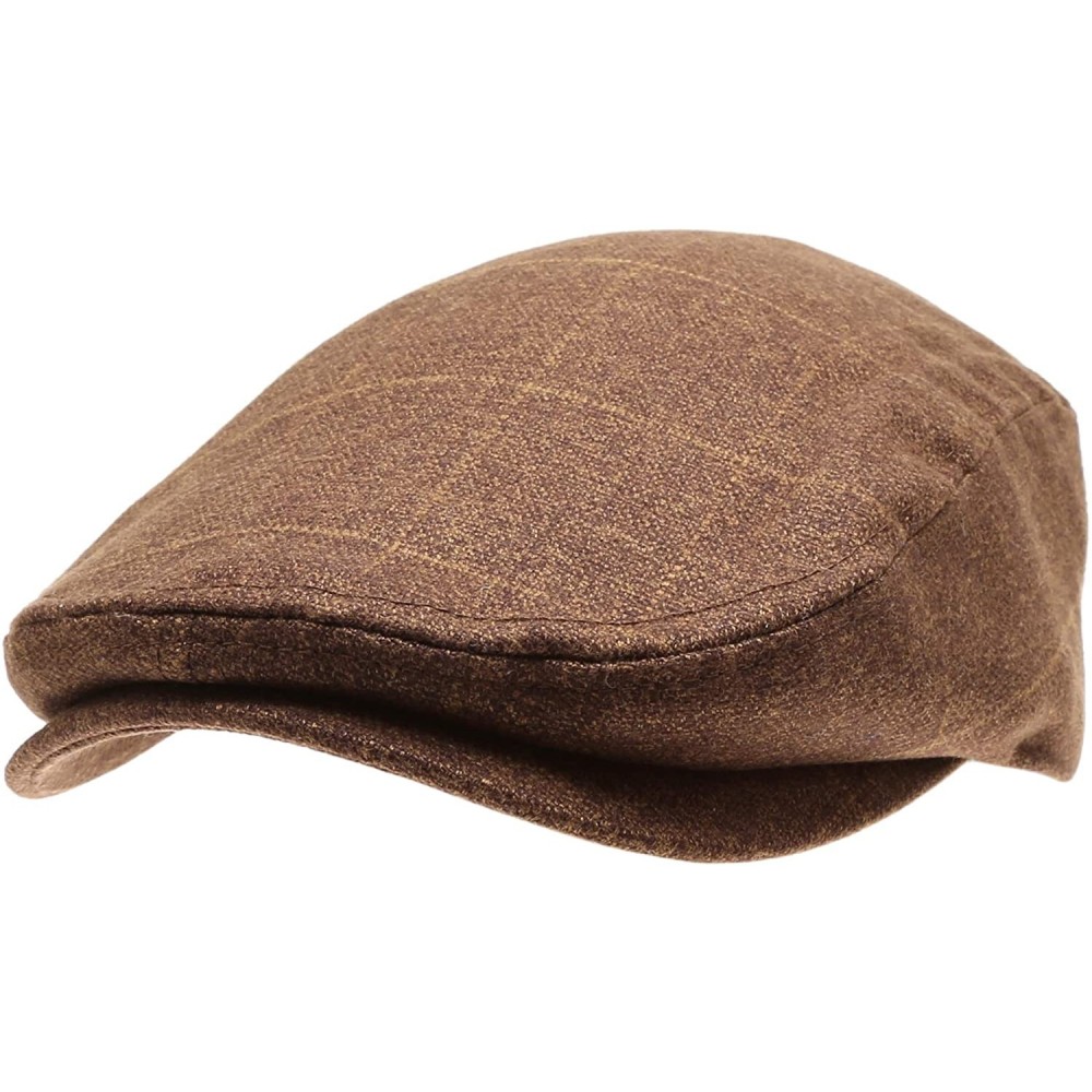 Newsboy Caps Men's Classic Flat Ivy Gatsby Cabbie Newsboy Hat with Elastic Comfortable Fit and Soft Quilted Lining. - C618Y90...