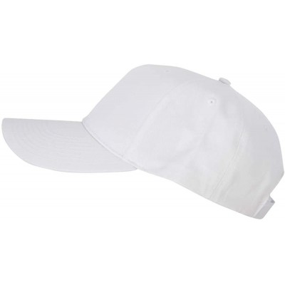 Baseball Caps New Big Size Deluxe Cotton Cap - White - C818A58OYWH $23.15