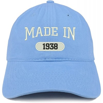 Baseball Caps Made in 1938 Embroidered 82nd Birthday Brushed Cotton Cap - Carolina Blue - CD18C9HCZ9D $35.26