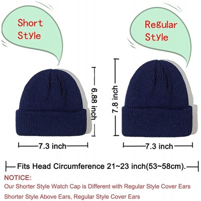 Skullies & Beanies Swag Short Fisherman Beanie for Men Women- Rolled Cuff Harbour Hat Wool Knit Cuff Winter Warm Ski Skull Ha...