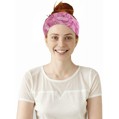 Balaclavas Valentine's Day Pink Rose Flower Face Mask UV Sun Mask Dust Wind Neck Gaiter Magic Bandana - CW197QTXHUE $10.48