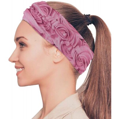 Balaclavas Valentine's Day Pink Rose Flower Face Mask UV Sun Mask Dust Wind Neck Gaiter Magic Bandana - CW197QTXHUE $24.90