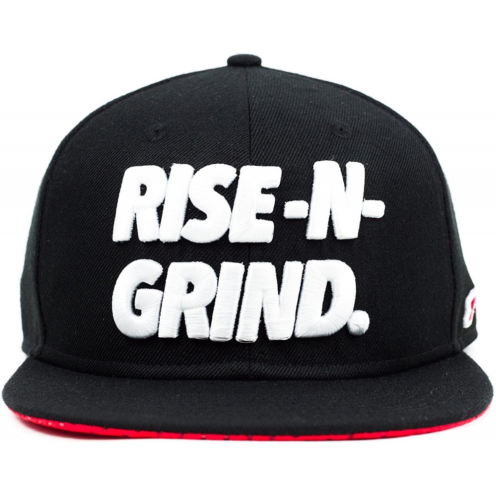 Baseball Caps FRDP Rise N Grind Snapback Hat Black - C2185H63924 $11.44