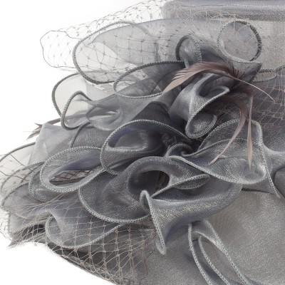 Sun Hats Women's Kentucky Derby Racing Horse Hat Church Wedding Dress Party Occasion Cap - Siilver - C7126XPNJPF $19.80