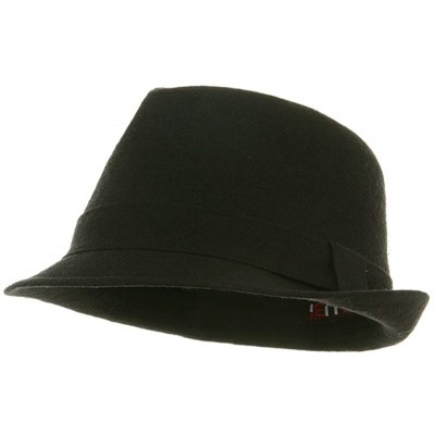 Fedoras Big New Linen Fedora Hat - Black (for Big Head) - CD114O3TAA5 $14.67