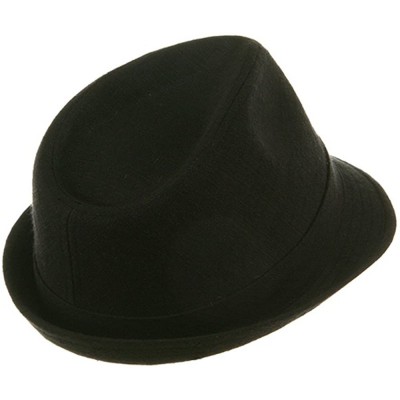 Fedoras Big New Linen Fedora Hat - Black (for Big Head) - CD114O3TAA5 $14.67