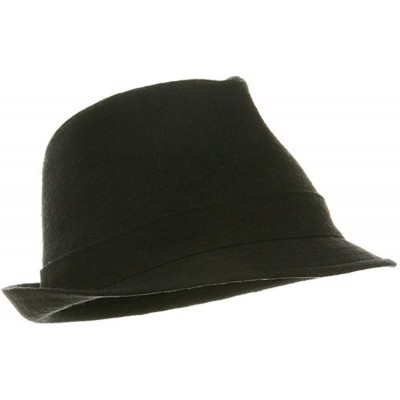 Fedoras Big New Linen Fedora Hat - Black (for Big Head) - CD114O3TAA5 $14.67