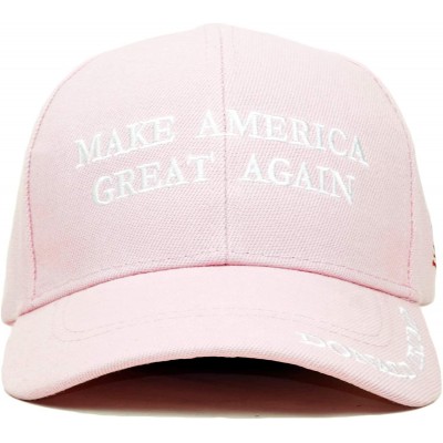 Baseball Caps Trump 2020 Keep America Great Embroidery Campaign Hat USA Baseball Cap - Make America Great Again- Pink - CR192...