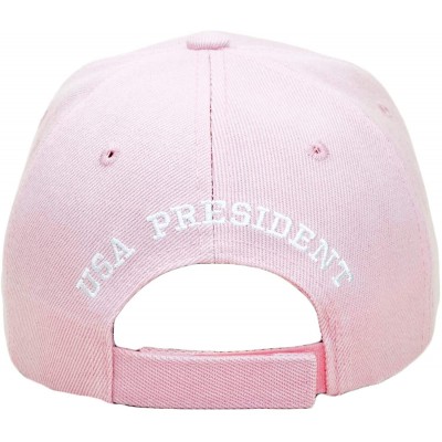 Baseball Caps Trump 2020 Keep America Great Embroidery Campaign Hat USA Baseball Cap - Make America Great Again- Pink - CR192...