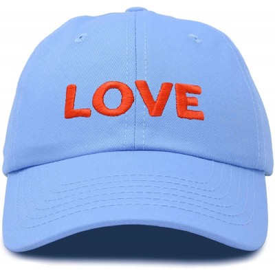 Baseball Caps Custom Embroidered Hats Dad Caps Love Stitched Logo Hat - Light Blue - CF18M7YM8H5 $10.38