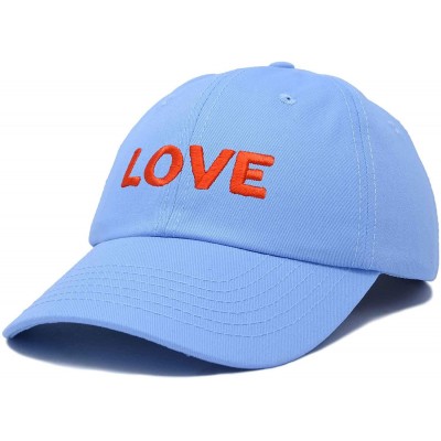 Baseball Caps Custom Embroidered Hats Dad Caps Love Stitched Logo Hat - Light Blue - CF18M7YM8H5 $10.38