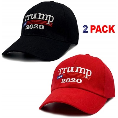 Skullies & Beanies Donald Trump 2020 Keep America Great Cap Adjustable Baseball Hat with USA Flag [2/3 Pack] - CB18SGMAKTW $1...