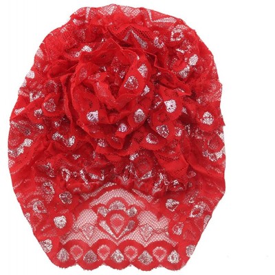 Skullies & Beanies Translucent Lightweight Bonnet Women Muslim Stretch - Red - CS18KIW64S8 $9.61