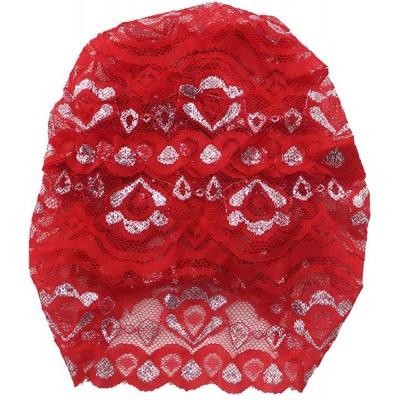 Skullies & Beanies Translucent Lightweight Bonnet Women Muslim Stretch - Red - CS18KIW64S8 $9.61