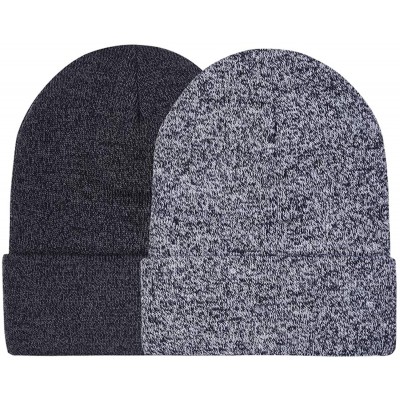 Skullies & Beanies Men's Women's Warm Soft Knit Stretchy Winter Beanie Cap Hat - Marled - C618IEE45OU $8.77