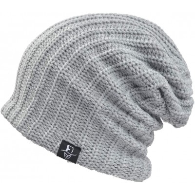 Skullies & Beanies Men Slouch Beanie Knit Long Oversized Skull Cap for Winter Summer N010 - B019-light Grey - CP18I29COE9 $12.40