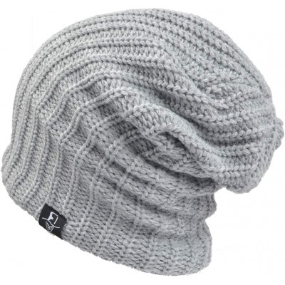 Skullies & Beanies Men Slouch Beanie Knit Long Oversized Skull Cap for Winter Summer N010 - B019-light Grey - CP18I29COE9 $12.40
