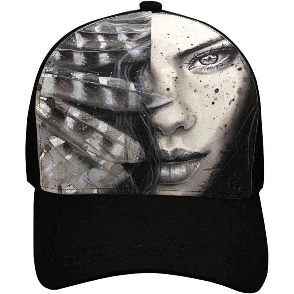 Baseball Caps Fashion African American Women Adjustable Unisex Men Women Baseball Caps Classic Dad Hats- Black - Design 6 - C...