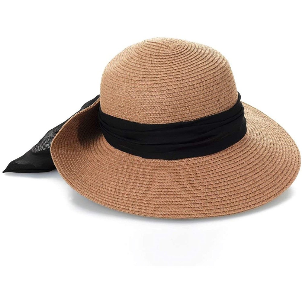 Sun Hats San Diego Hat Women's Raffia Medium Brim Sun Hat - Toffee - C7110ZMMVWP $40.27