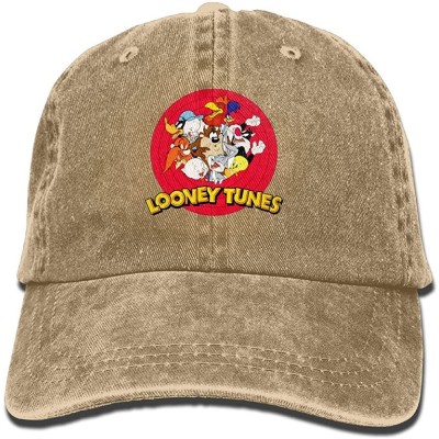 Baseball Caps Looney Tunes Denim Hat Adjustable Unisex Classic Baseball - Natural - CO18DW0944Z $33.14