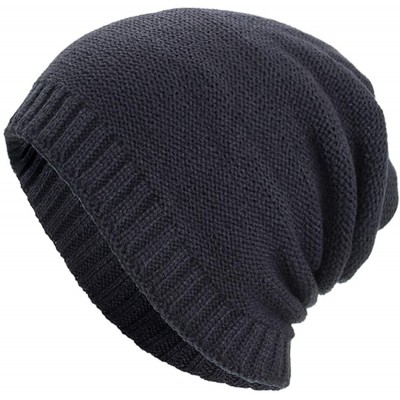 Skullies & Beanies Clearance Beanie Cap Winter Knit Warm Hat Ski Baggy Slouchy Beanie Skull Hat - Black - C518HXMGD9Y $10.16