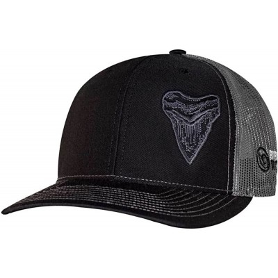 Baseball Caps Megalodon MEG Tooth Trucker Hat - Scuba Dive - Freediving - Spearfishing - Black - Charcoal - CB1802N5I3U $19.64