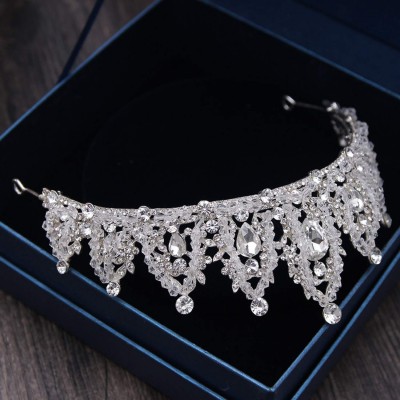 Headbands Handmade Rhinestone Crystal Headbands Accessories - Gold AB Color - CC18WNS5XTA $18.70