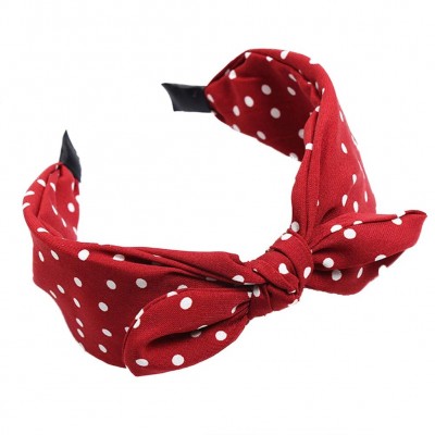 Headbands Sweet Bowknot Headband Headwrap - Red - CT18O8RN5I9 $10.93