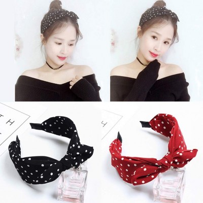 Headbands Sweet Bowknot Headband Headwrap - Red - CT18O8RN5I9 $10.93